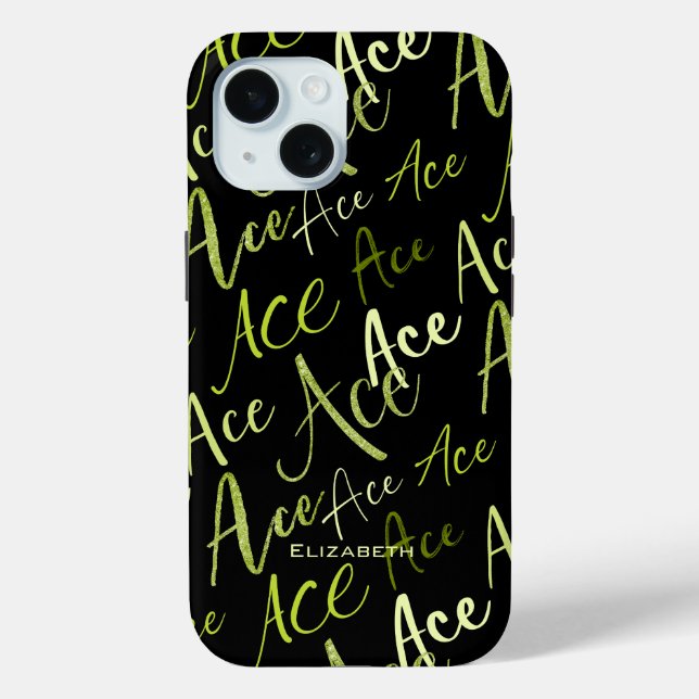 tennis volleyball perfect serve Ace text pattern Case-Mate iPhone Case (Back)