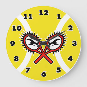 Tennis wall clock with unique design