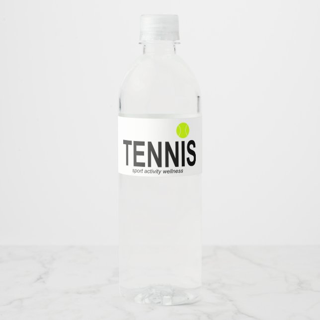 Tennis Water Bottle Label (Front)