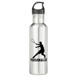 Tennis water bottle with personalised name