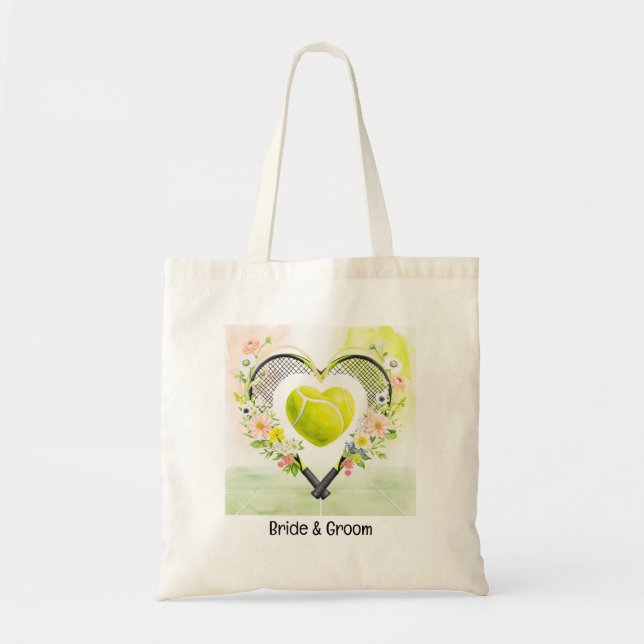 Tennis Wedding Bachelorette Bride Tote Bag  (Front)