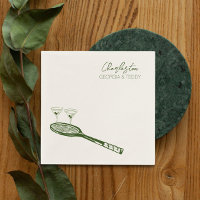 Tennis Wedding cocktail napkin