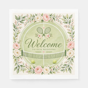 Tennis Wedding  Napkin