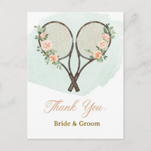 Tennis Wedding Thank You Card 