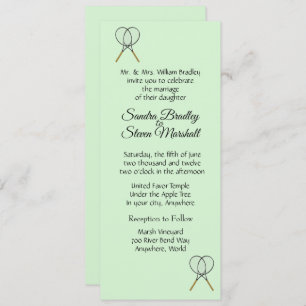 Tennis Wedding Theme Invitations