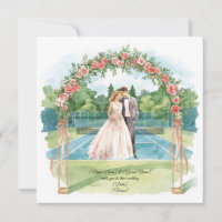 Tennis Wedding with Bride and Groom on the court