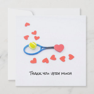 Tennis wedding with racket and love hearts