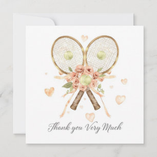 Tennis wedding with racket and love hearts