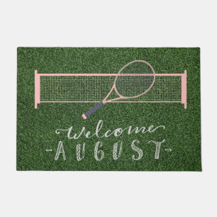 Tennis Welcome AUGUST for Tennis Player Doormat