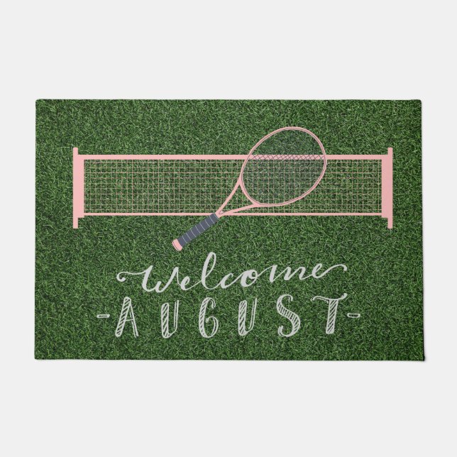 Tennis Welcome AUGUST for Tennis Player  Doormat (Front)