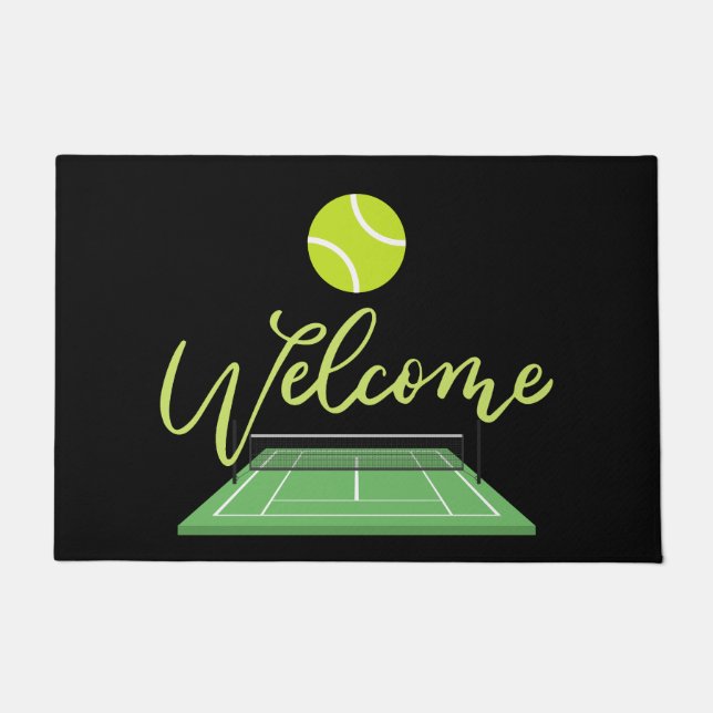 TENNIS Welcome door mat Tennis player home (Front)