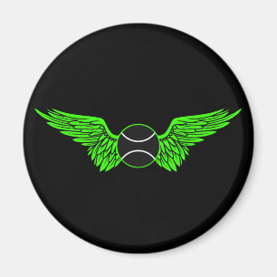 tennis. winged. magnet