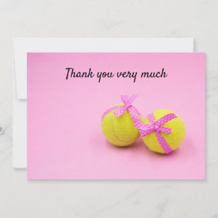 Tennis with racket  thank you very much player card