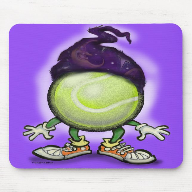 Tennis Wizard Mouse Mat (Front)