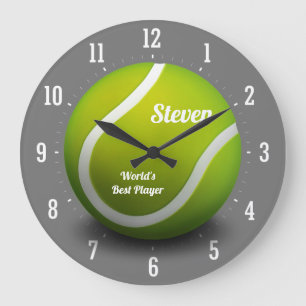 Tennis World's Best Player   Funny Large Clock