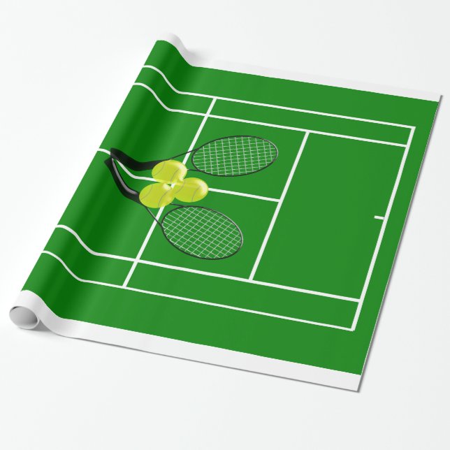 Tennis Wrapping Paper (Unrolled)