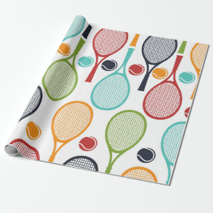 Tennis Wrapping Paper for Tennis Gift and Party