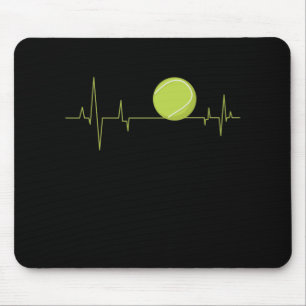 Tennisball Herzschlag EKG Mouse Mat