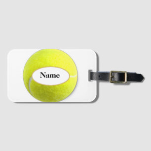tennisball with your name on it luggage tag