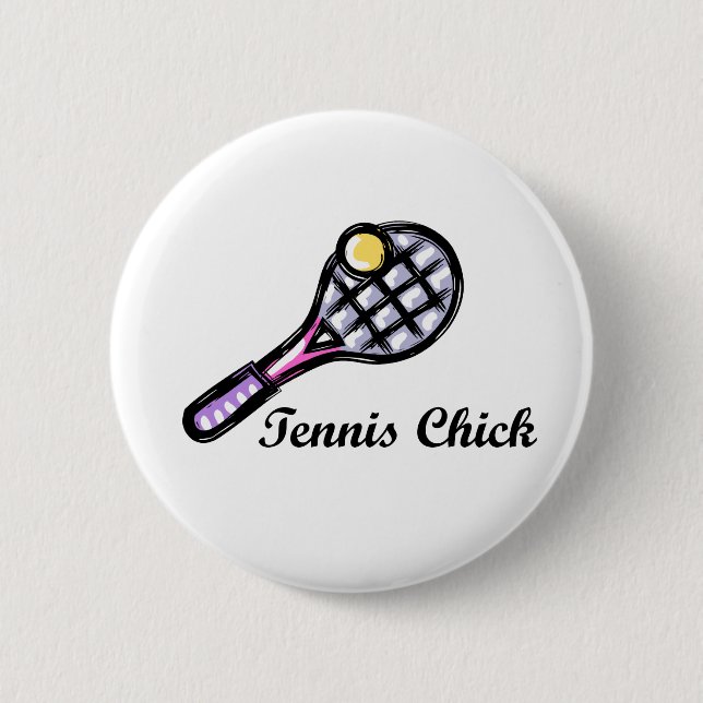 TennisChick Logo 6 Cm Round Badge (Front)