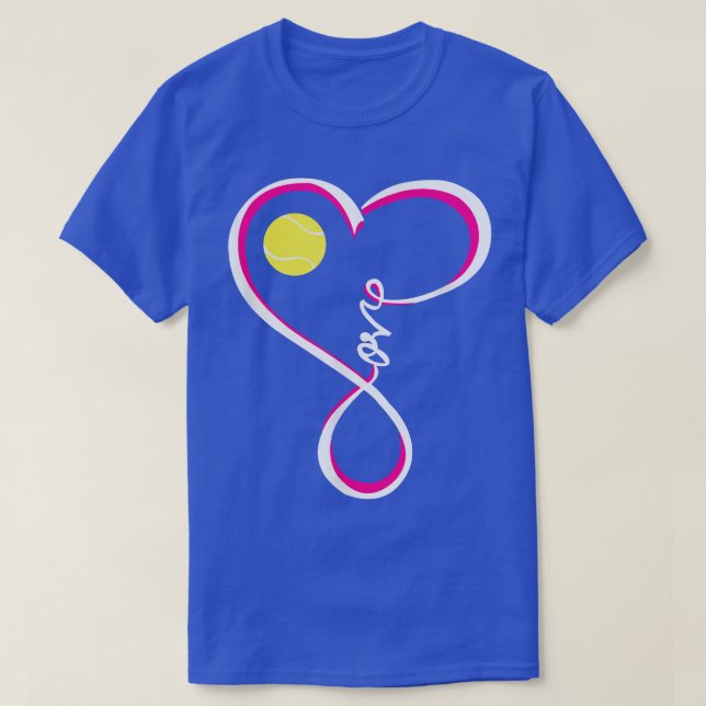 TennisCute Love Tennis  T-Shirt (Design Front)
