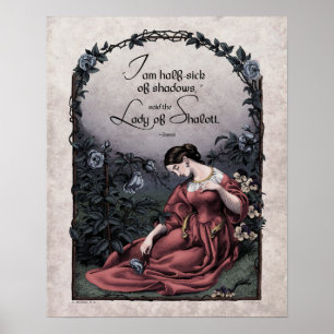 Tennyson "Lady of Shalott" Victorian Art 16x20 Poster