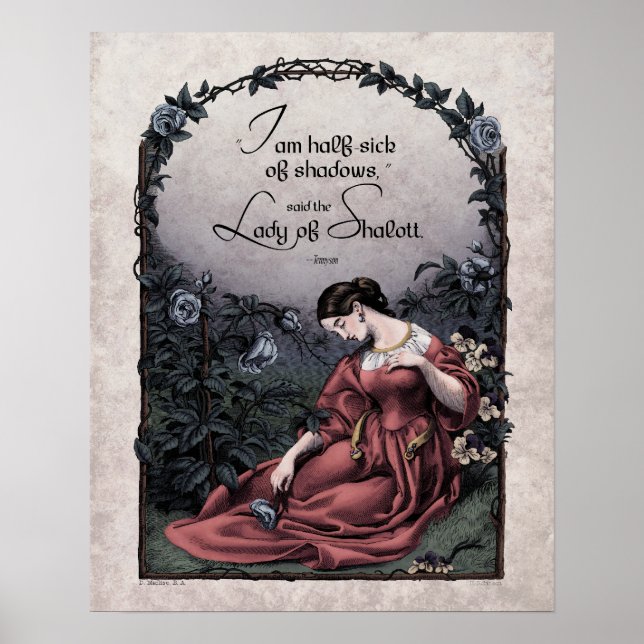 Tennyson "Lady of Shalott" Victorian Art 16x20 Poster (Front)