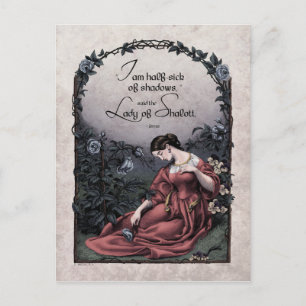 Tennyson "Lady of Shalott" Victorian Postcard