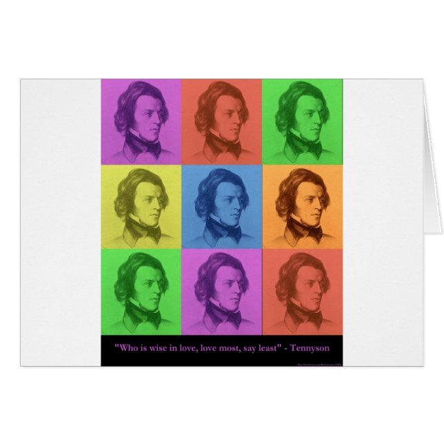 Tennyson "Love Is Long" Pop Art Gifts & Tees (Front Horizontal)