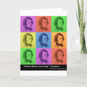 Tennyson "Love Is Long" Quote PopArt Gifts & Tees Card