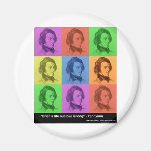Tennyson "Love Is Long" Quote PopArt Gifts & Tees Magnet
