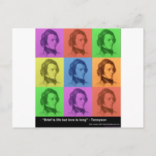 Tennyson "Love Is Long" Quote PopArt Gifts & Tees Postcard