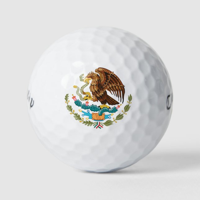 Tenochtitlan Mexican Coat of Arms Golf Balls (Front)