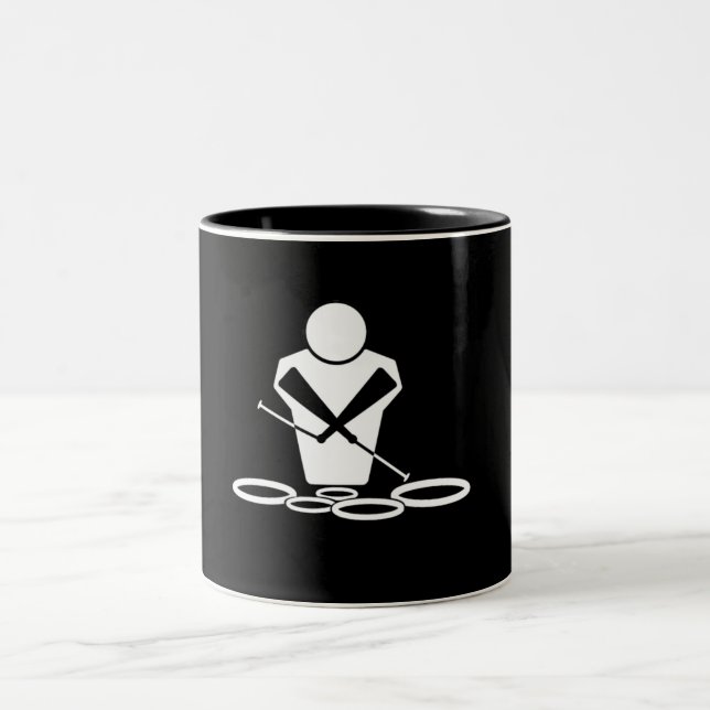 Tenor Drums Two-Tone Coffee Mug (Center)