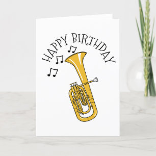 Tenor Horn Birthday Card Hornist Brass Musician