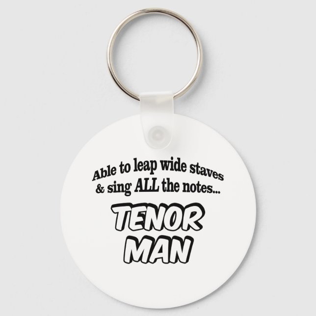 Tenor Man - Music Superhero Key Ring (Front)