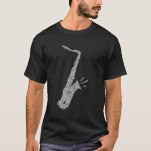 Tenor Saxophone Grey Left Saxophonist Sax T-Shirt
