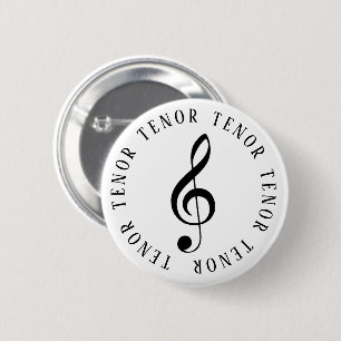 Tenor Singer Treble Clef Button