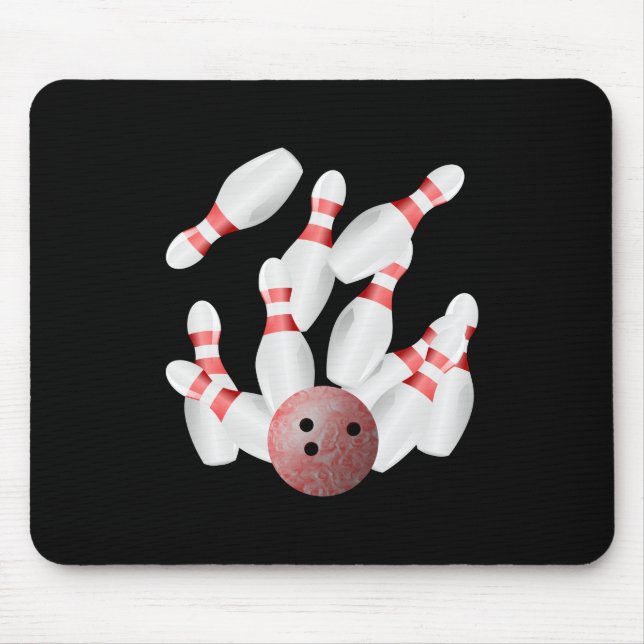 Tenpin bowling mouse mat (Front)