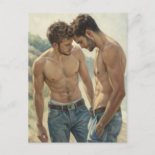 Tension & Balance: Masculine Intimacy Postcard