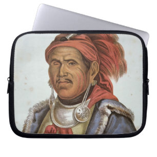 Tenskwatawa (1775-1836) (colour litho) laptop sleeve