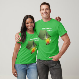 Tent and Campfire Family Reunion T-Shirt