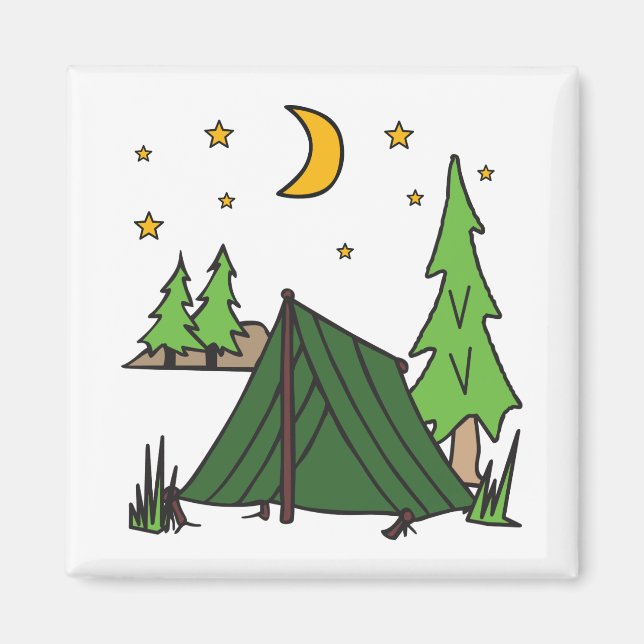 Tent Camping Magnet (Front)