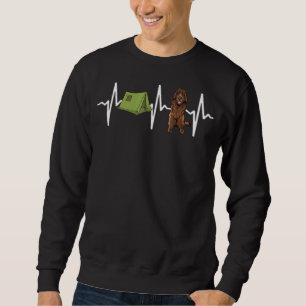 Tent Camping Newfoundland Heartbeat Dog Sweatshirt