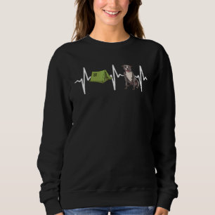 Tent Camping Staffordshire Bull Terrier Heartbeat Sweatshirt