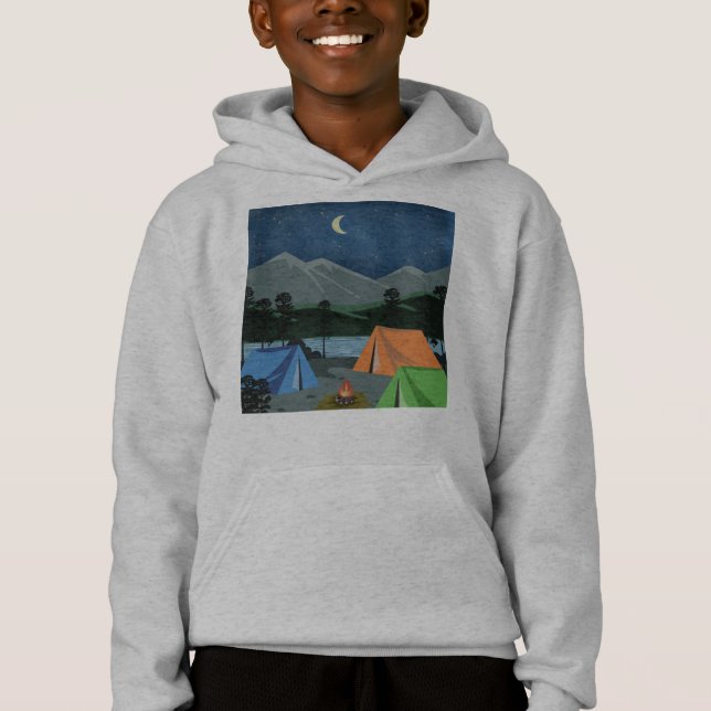 Tent camping under the stars Boys t-shirt (Front)