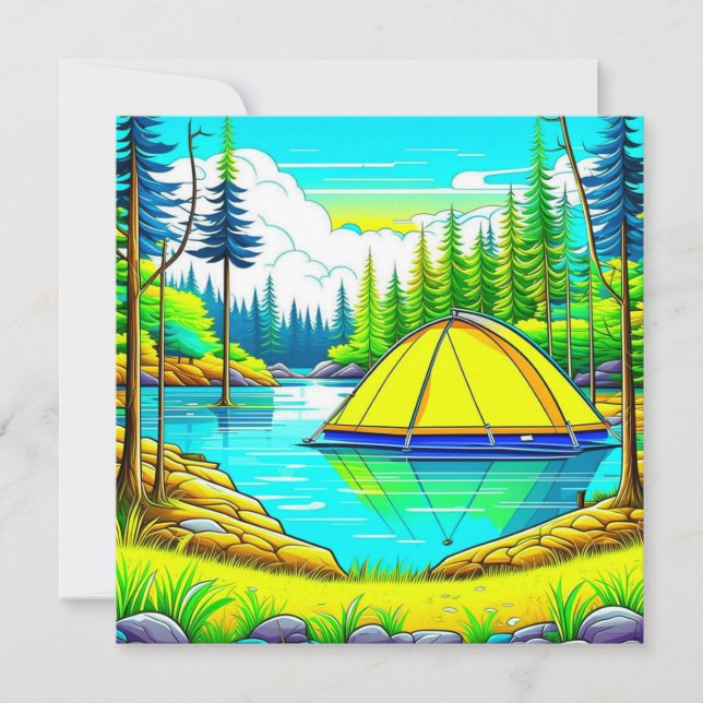 Tent Floating on the Lake Camping  Themed (Front)