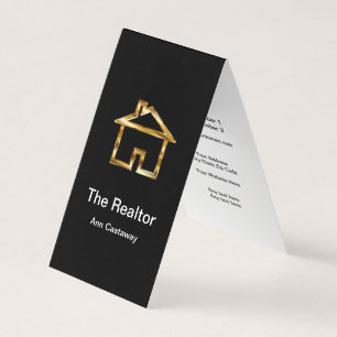 Tent Folded Real Estate Business Cards