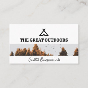 Tent Logo   Trees and Birds Business Card