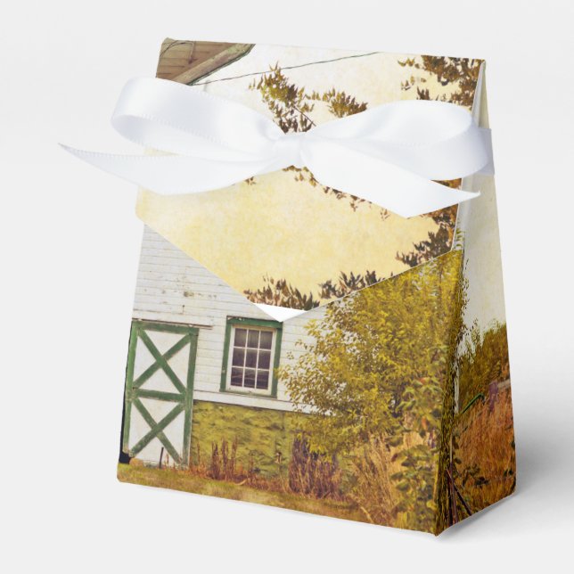 Tent Paper Favour Box Sunset Barn Country Rustic F (Front Side)
